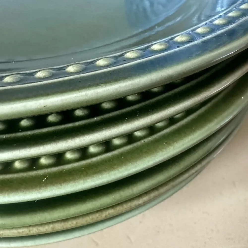 Pier 1 Clove (6) Stoneware Saucer Plates 8.5”
